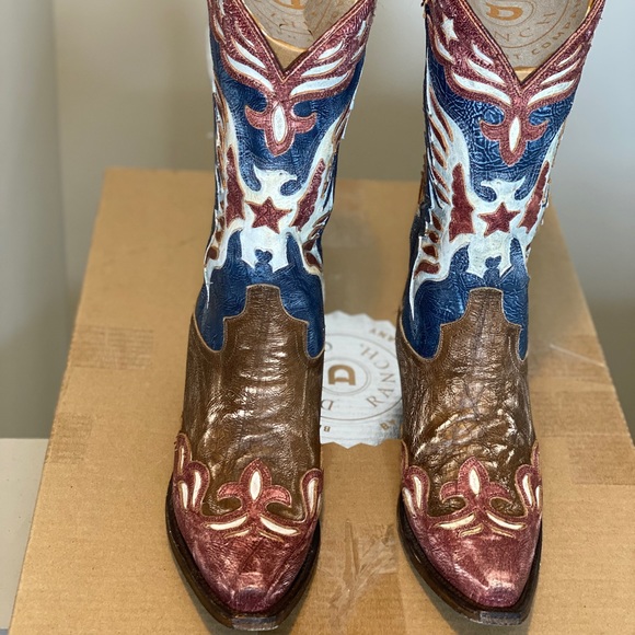 Double D Ranch Star Spangled Cowboy Boot, 8 1/2 - Picture 2 of 3